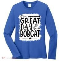 Bobcats School Sports Fan Team Spirit Mascot Gift Bleached Women's Long Sleeve Shirt thumb 0