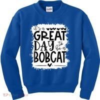 Bobcats School Sports Fan Team Spirit Mascot Gift Bleached Kids Sweatshirt thumb 0