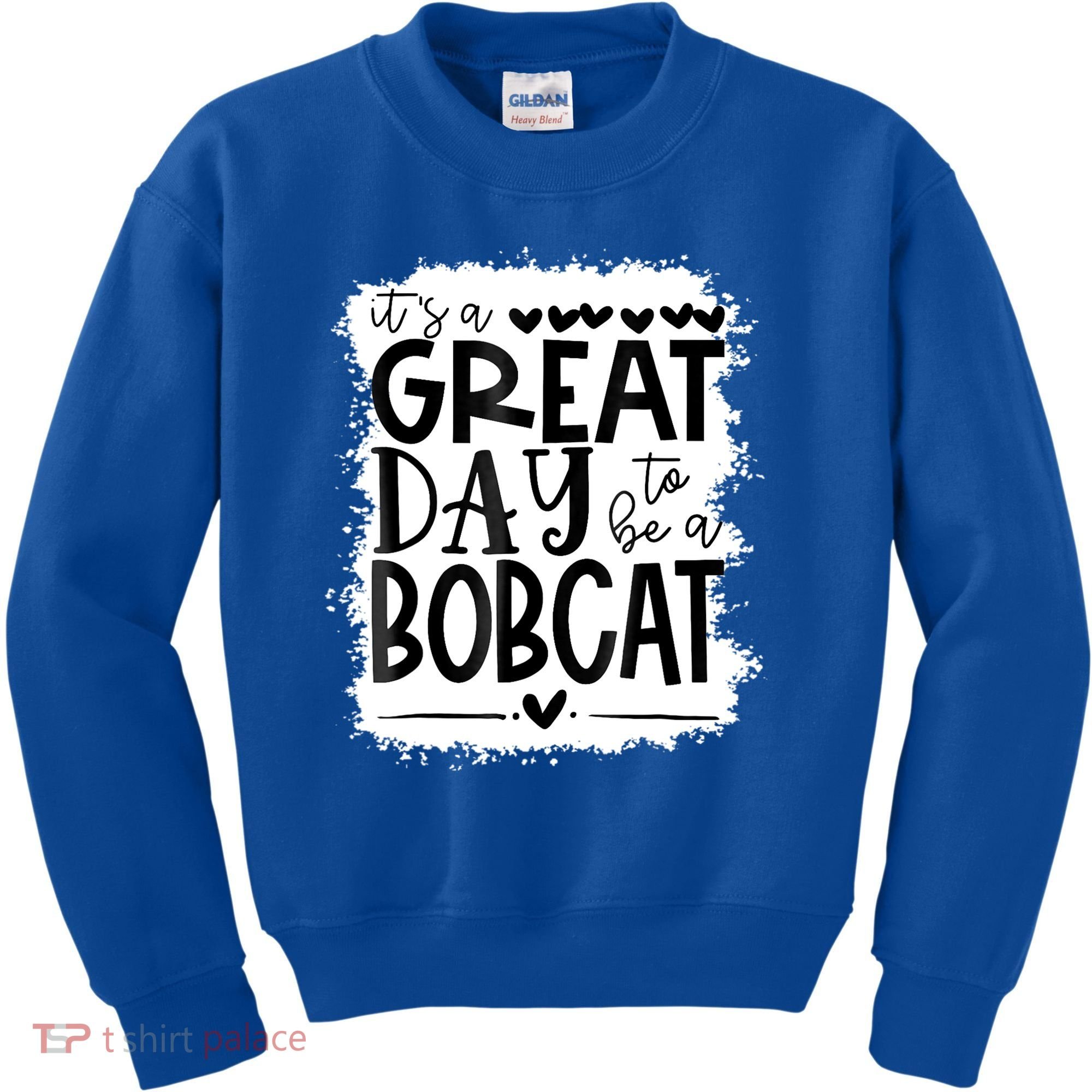Bobcats School Sports Fan Team Spirit Mascot Gift Bleached Kids Sweatshirt