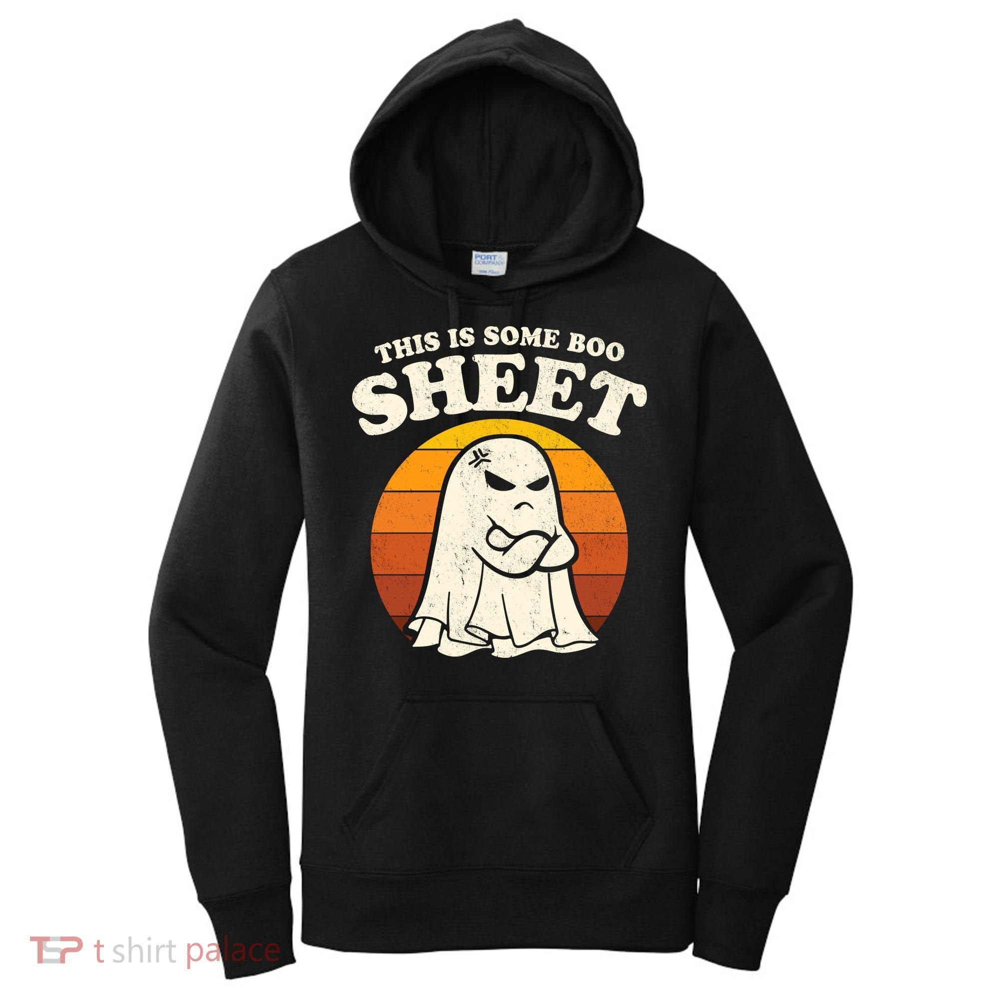 Boo Sheet Shirt This Is Some Boo Sheet Ghost Funny Retro Halloween Women's Hoodie