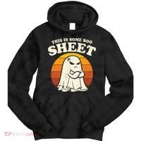 Boo Sheet Shirt This Is Some Boo Sheet Ghost Funny Retro Halloween Tie Dye Hoodie thumb 0