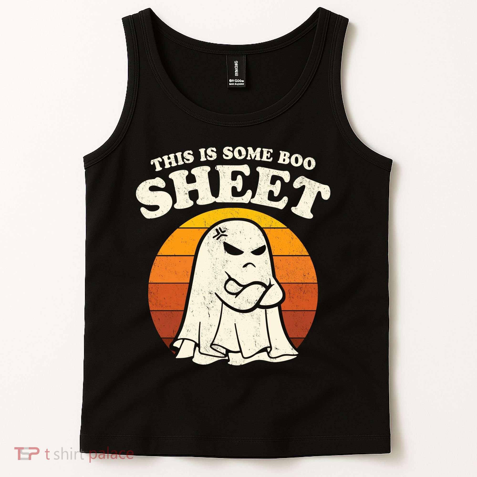 Boo Sheet Shirt This Is Some Boo Sheet Ghost Funny Retro Halloween Tank Top