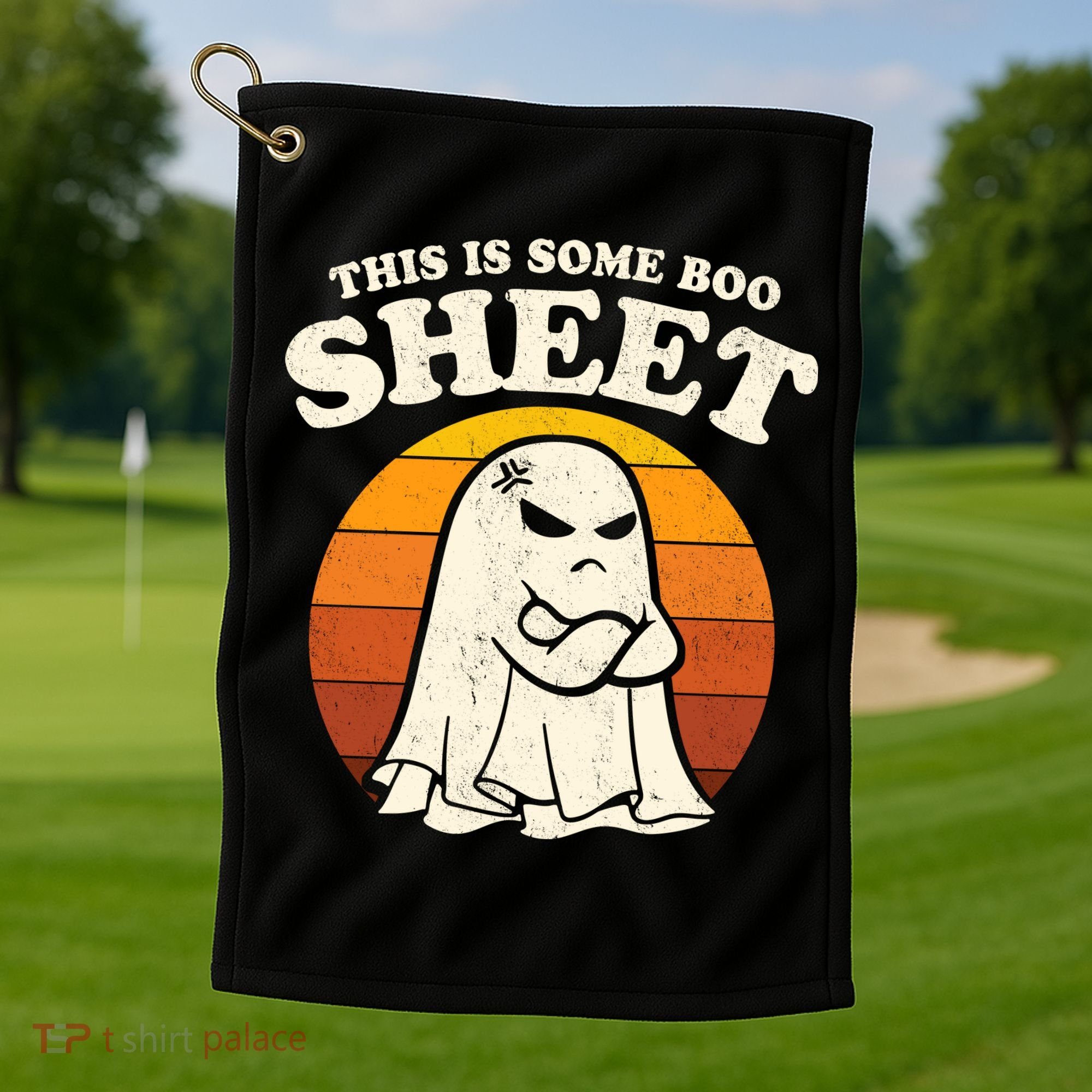 Boo Sheet Shirt This Is Some Boo Sheet Ghost Funny Retro Halloween Golf Towel