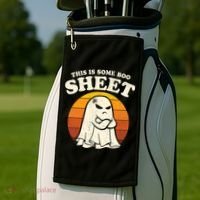 Boo Sheet Shirt This Is Some Boo Sheet Ghost Funny Retro Halloween Golf Towel thumb 2