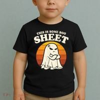 Boo Sheet Shirt This Is Some Boo Sheet Ghost Funny Retro Halloween Toddler T-Shirt thumb 2