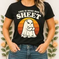 Boo Sheet Shirt This Is Some Boo Sheet Ghost Funny Retro Halloween Women's T-Shirt thumb 2