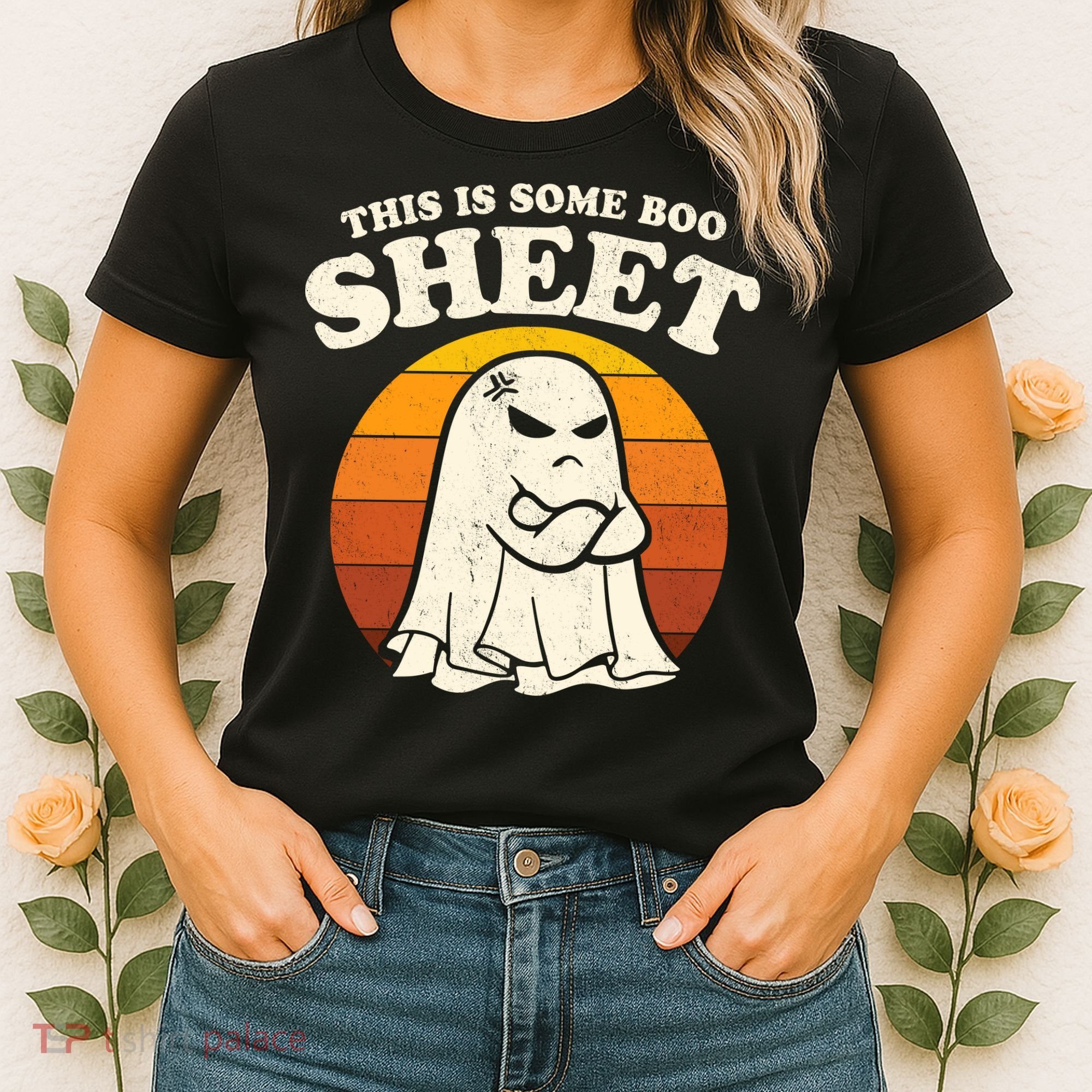 Boo Sheet Shirt This Is Some Boo Sheet Ghost Funny Retro Halloween Women's T-Shirt