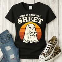 Boo Sheet Shirt This Is Some Boo Sheet Ghost Funny Retro Halloween Women's T-Shirt thumb 3