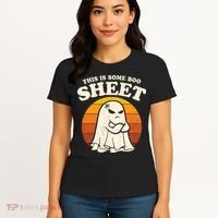 Boo Sheet Shirt This Is Some Boo Sheet Ghost Funny Retro Halloween Women's T-Shirt thumb 4