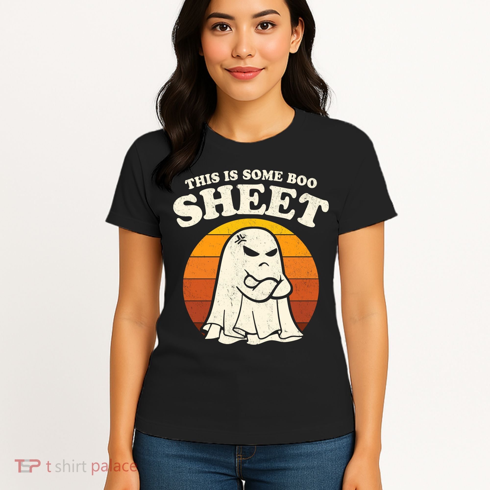 Boo Sheet Shirt This Is Some Boo Sheet Ghost Funny Retro Halloween Women's T-Shirt
