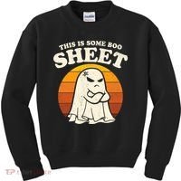 Boo Sheet Shirt This Is Some Boo Sheet Ghost Funny Retro Halloween Kids Sweatshirt thumb 0