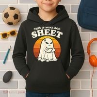 Boo Sheet Shirt This Is Some Boo Sheet Ghost Funny Retro Halloween Kids Hoodie thumb 2