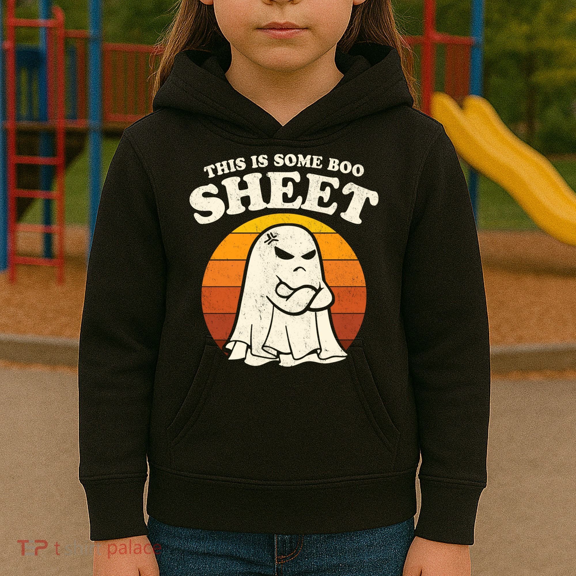 Boo Sheet Shirt This Is Some Boo Sheet Ghost Funny Retro Halloween Kids Hoodie