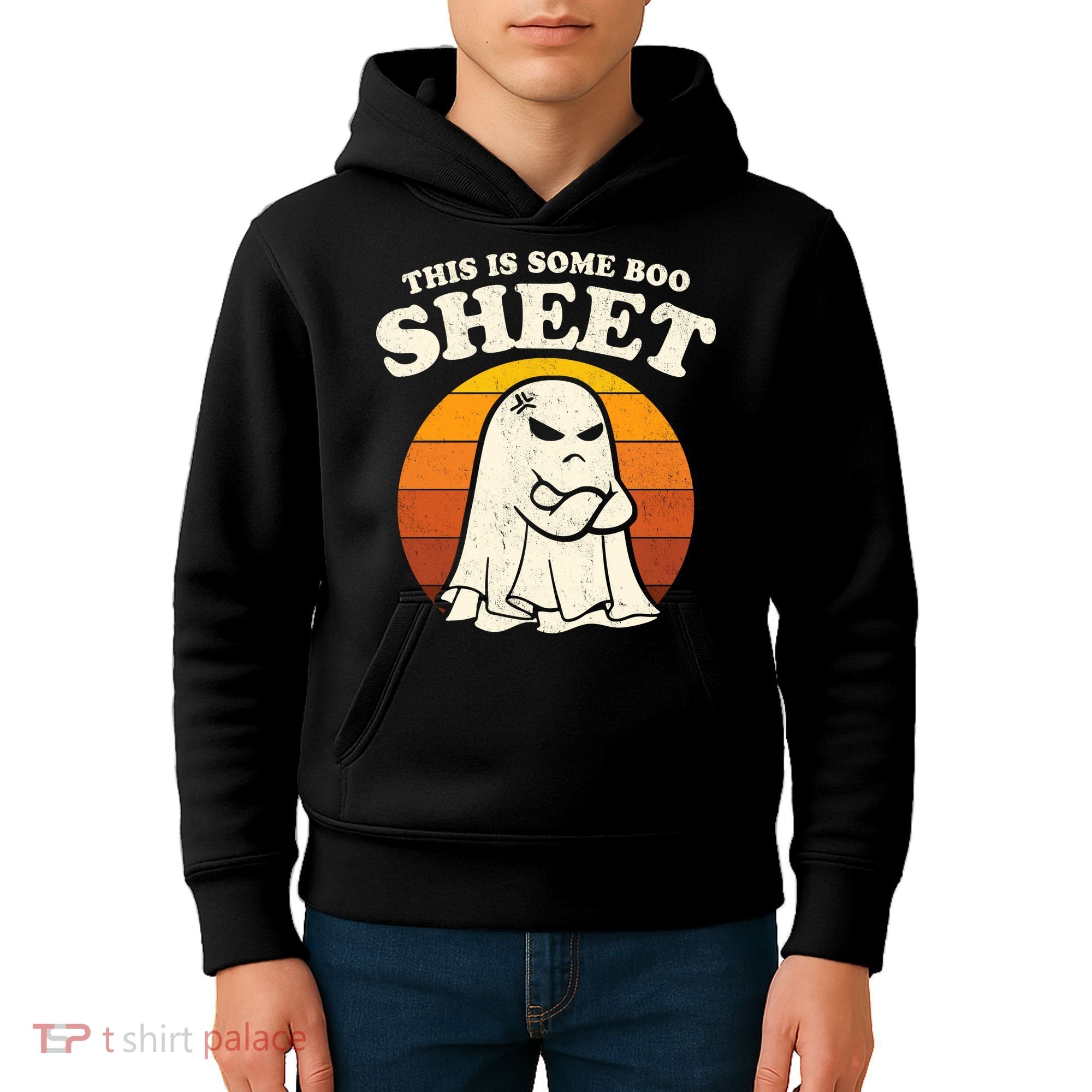 Boo Sheet Shirt This Is Some Boo Sheet Ghost Funny Retro Halloween Kids Hoodie