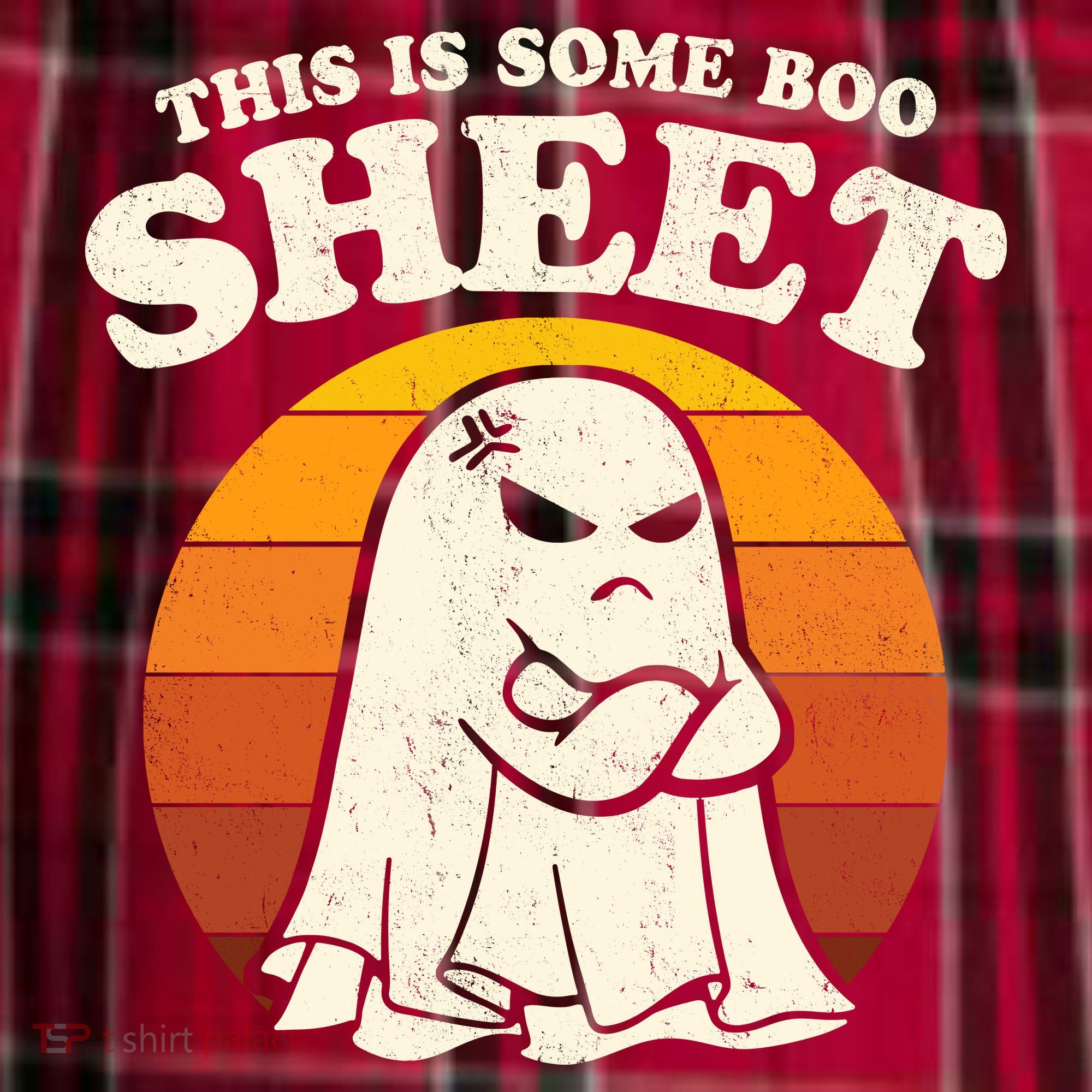 Boo Sheet Shirt This Is Some Boo Sheet Ghost Funny Retro Halloween Men's Flannel Plaid Pajama Pants