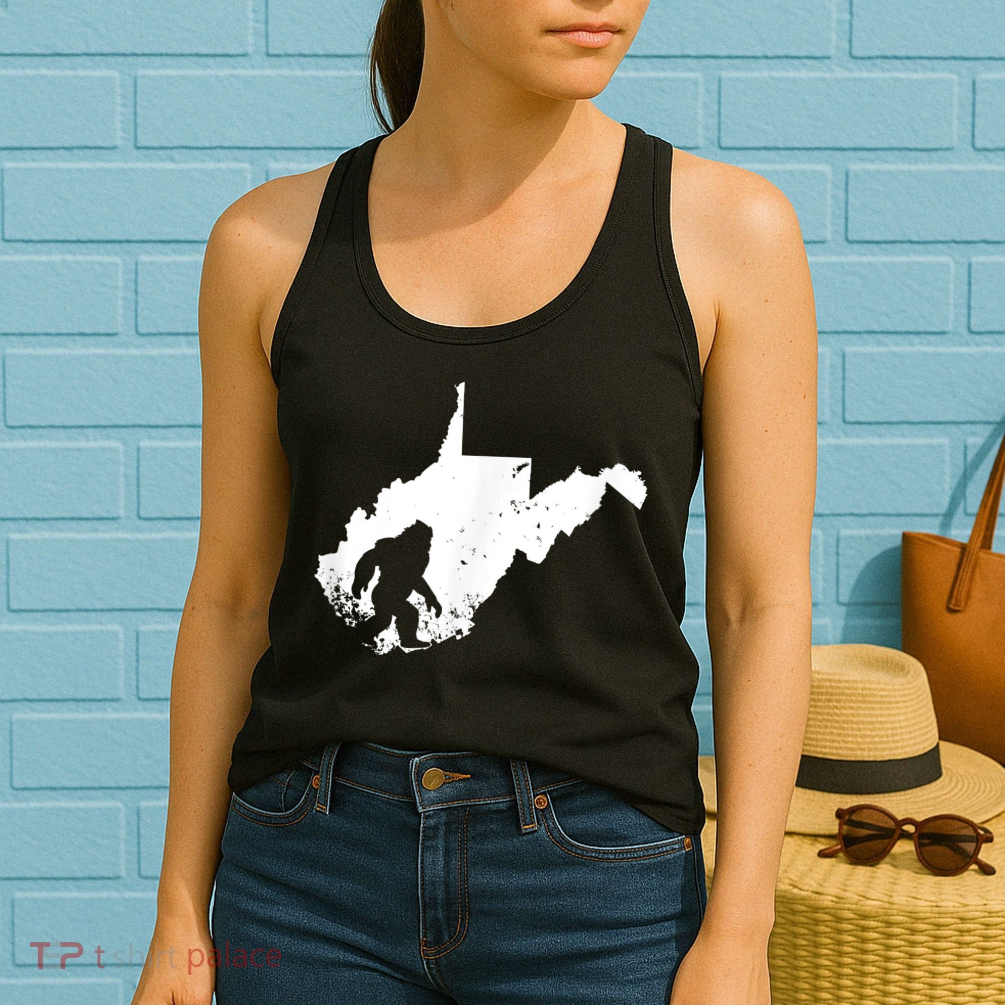 Bigfoot Sasquatch Sighted In State Of West Virginia Bigfoot Women's Tank Top