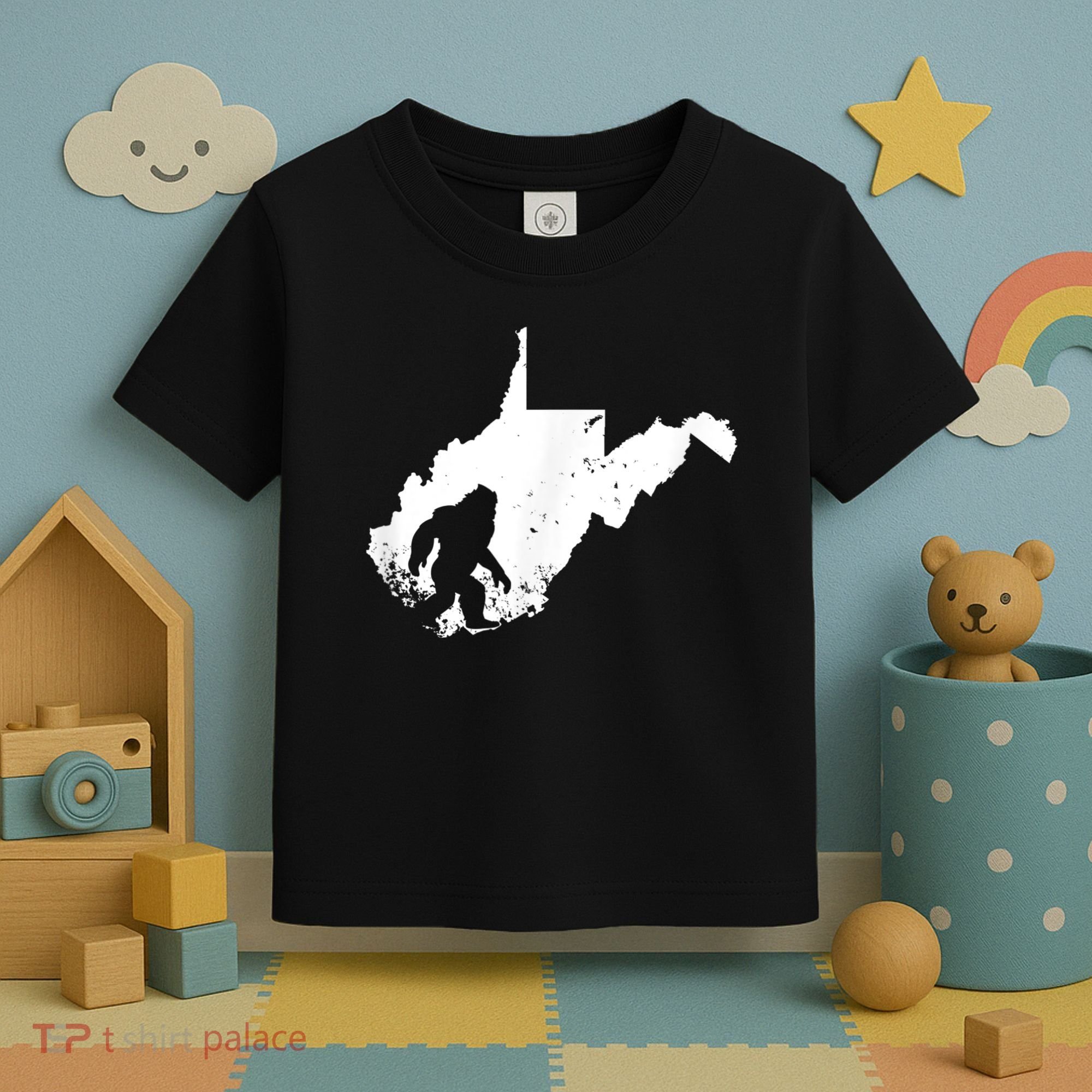 Bigfoot Sasquatch Sighted In State Of West Virginia Bigfoot Toddler T-Shirt