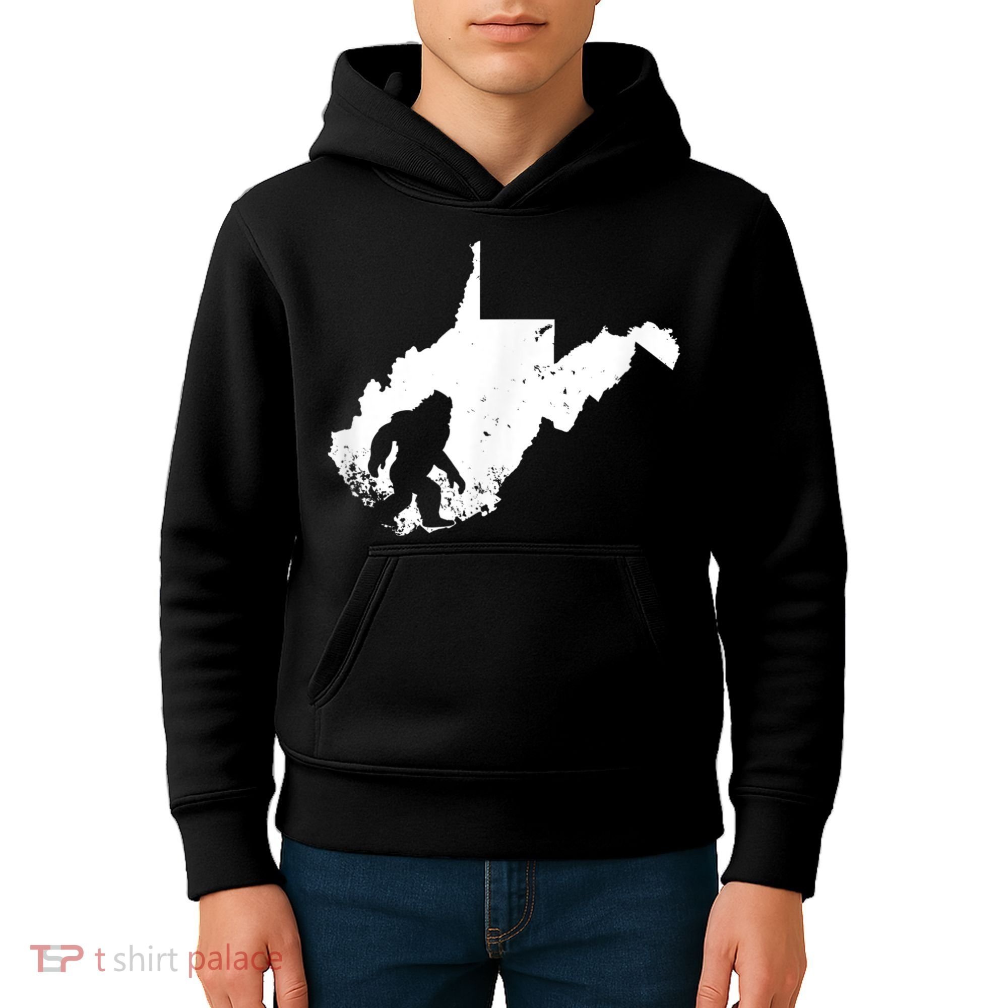 Bigfoot Sasquatch Sighted In State Of West Virginia Bigfoot Kids Hoodie