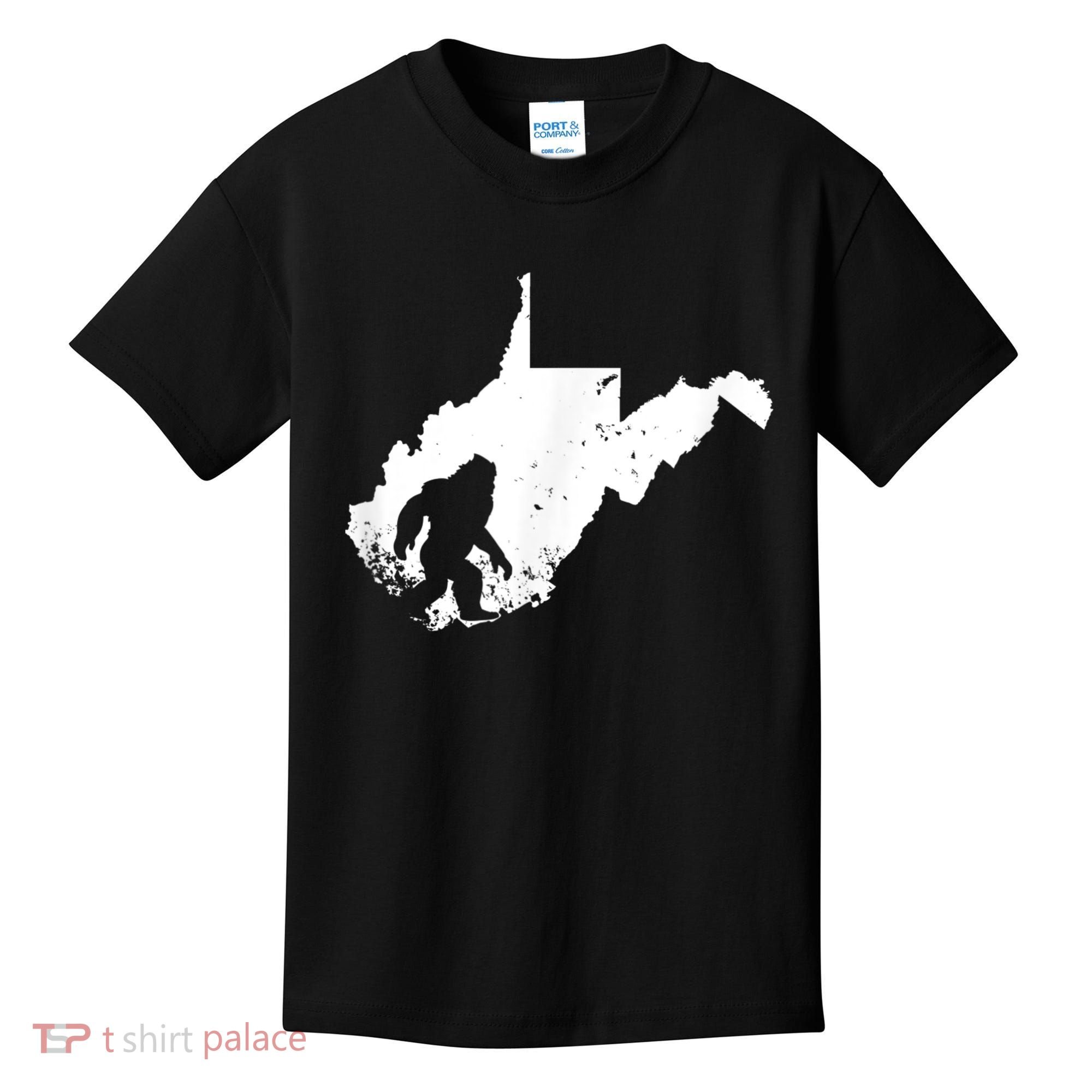 Bigfoot Sasquatch Sighted In State Of West Virginia Bigfoot Kids T-Shirt