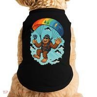 Bigfoot Skydiving Sasquatch Parachute Skydiver Paragliding Doggie Tank thumb 0