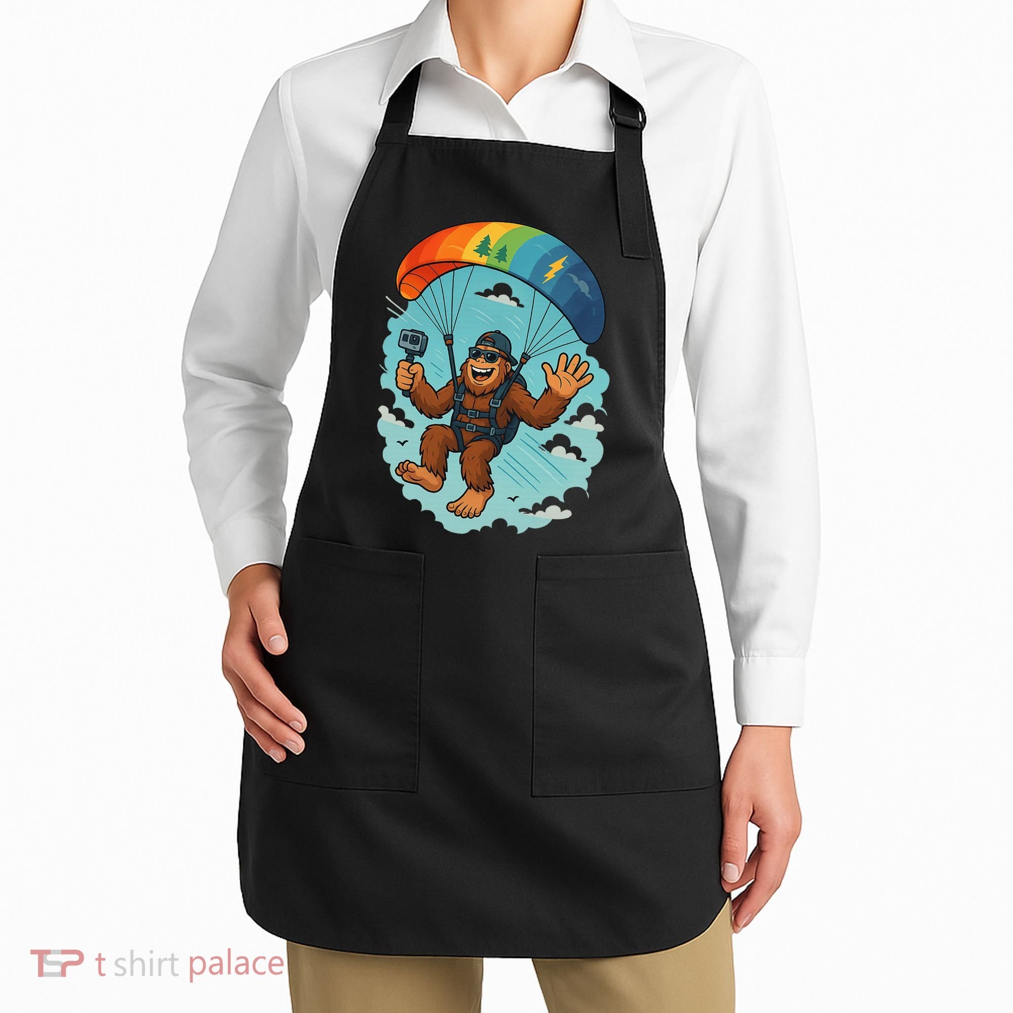 Bigfoot Skydiving Sasquatch Parachute Skydiver Paragliding Apron