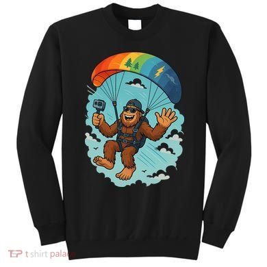 Bigfoot Skydiving Sasquatch Parachute Skydiver Paragliding Sweatshirt