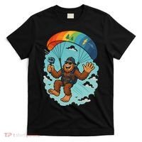 Bigfoot Skydiving Sasquatch Parachute Skydiver Paragliding T-Shirt thumb 0