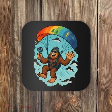 Bigfoot Skydiving Sasquatch Parachute Skydiver Paragliding Coaster