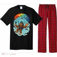 Bigfoot Skydiving Sasquatch Parachute Skydiver Paragliding Pajama Set thumb 0