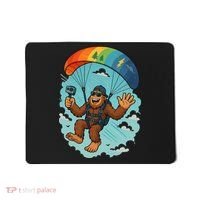 Bigfoot Skydiving Sasquatch Parachute Skydiver Paragliding Mousepad thumb 0