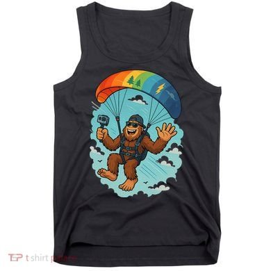 Bigfoot Skydiving Sasquatch Parachute Skydiver Paragliding Tank Top