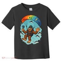 Bigfoot Skydiving Sasquatch Parachute Skydiver Paragliding Toddler T-Shirt thumb 0