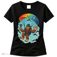 Bigfoot Skydiving Sasquatch Parachute Skydiver Paragliding Women's T-Shirt thumb 0