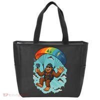 Bigfoot Skydiving Sasquatch Parachute Skydiver Paragliding Tote Bag thumb 0