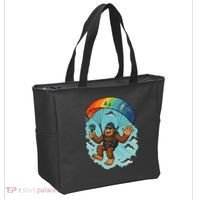 Bigfoot Skydiving Sasquatch Parachute Skydiver Paragliding Tote Bag thumb 2
