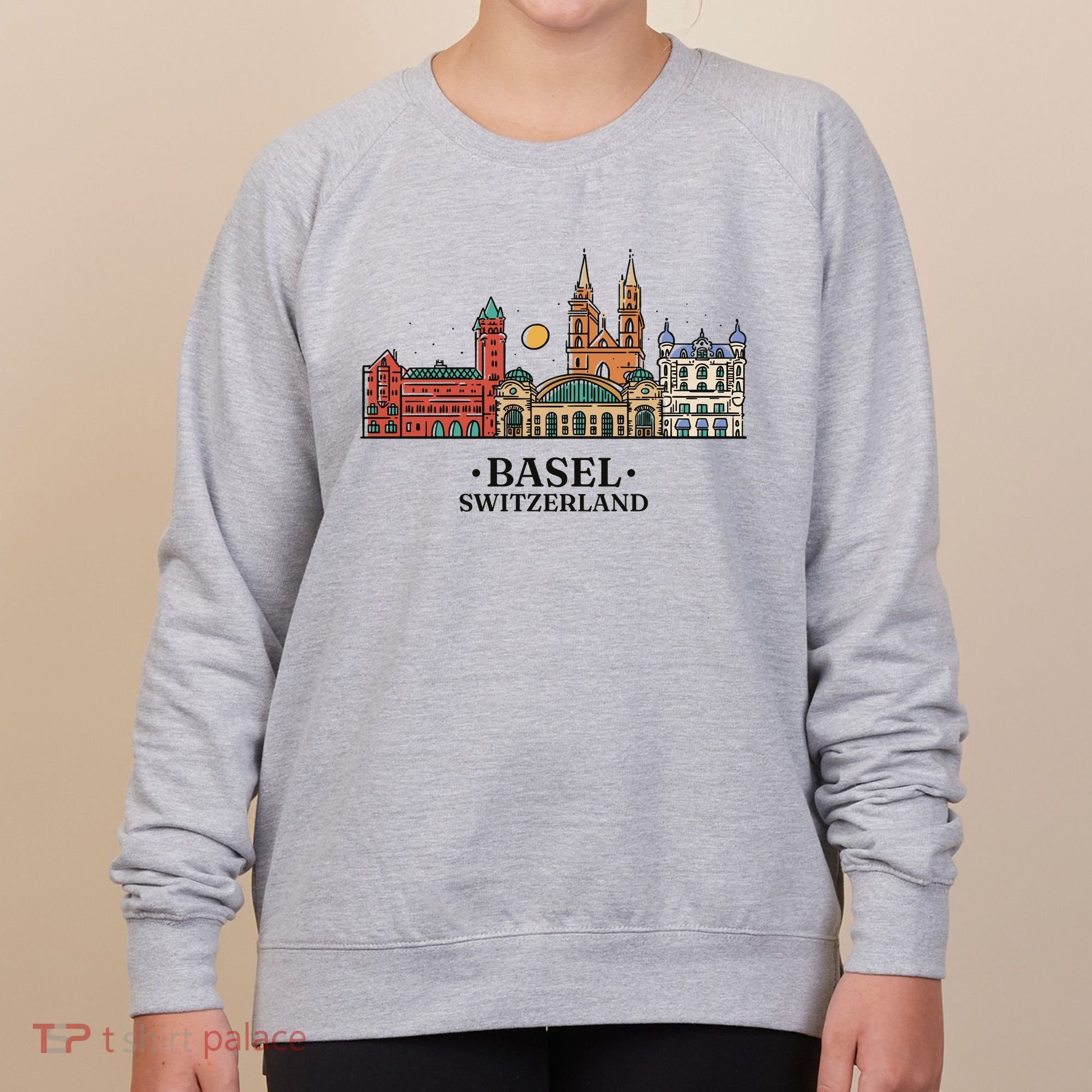 Basel Switzerland Skyline Women's Sweatshirt