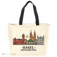 Basel Switzerland Skyline Tote Bag thumb 0