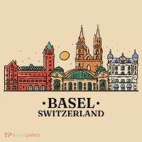 Basel Switzerland Skyline Tote Bag thumb 4