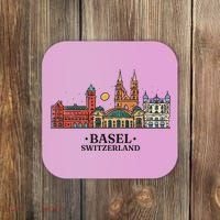 Basel Switzerland Skyline Coaster thumb 0
