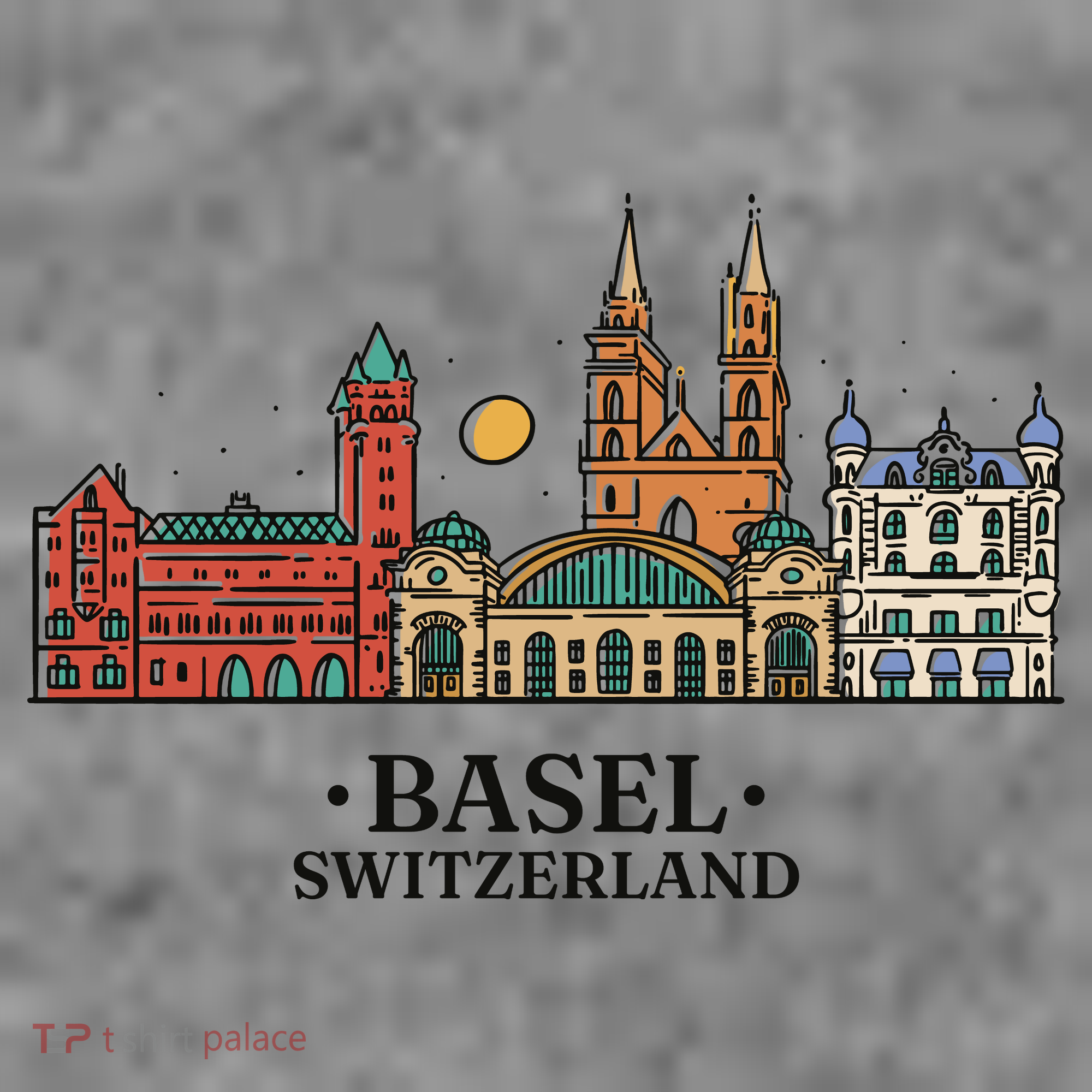 Basel Switzerland Skyline Toddler Hoodie