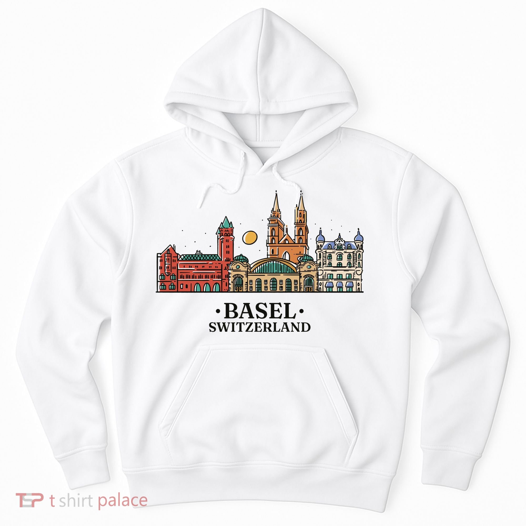 Basel Switzerland Skyline Hoodie