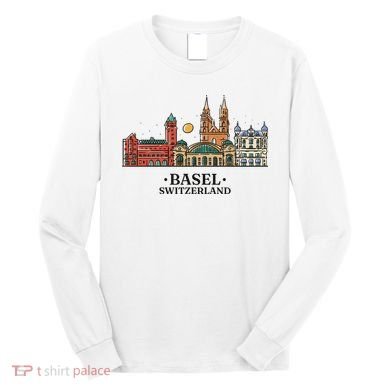 Basel Switzerland Skyline Long Sleeve Shirt