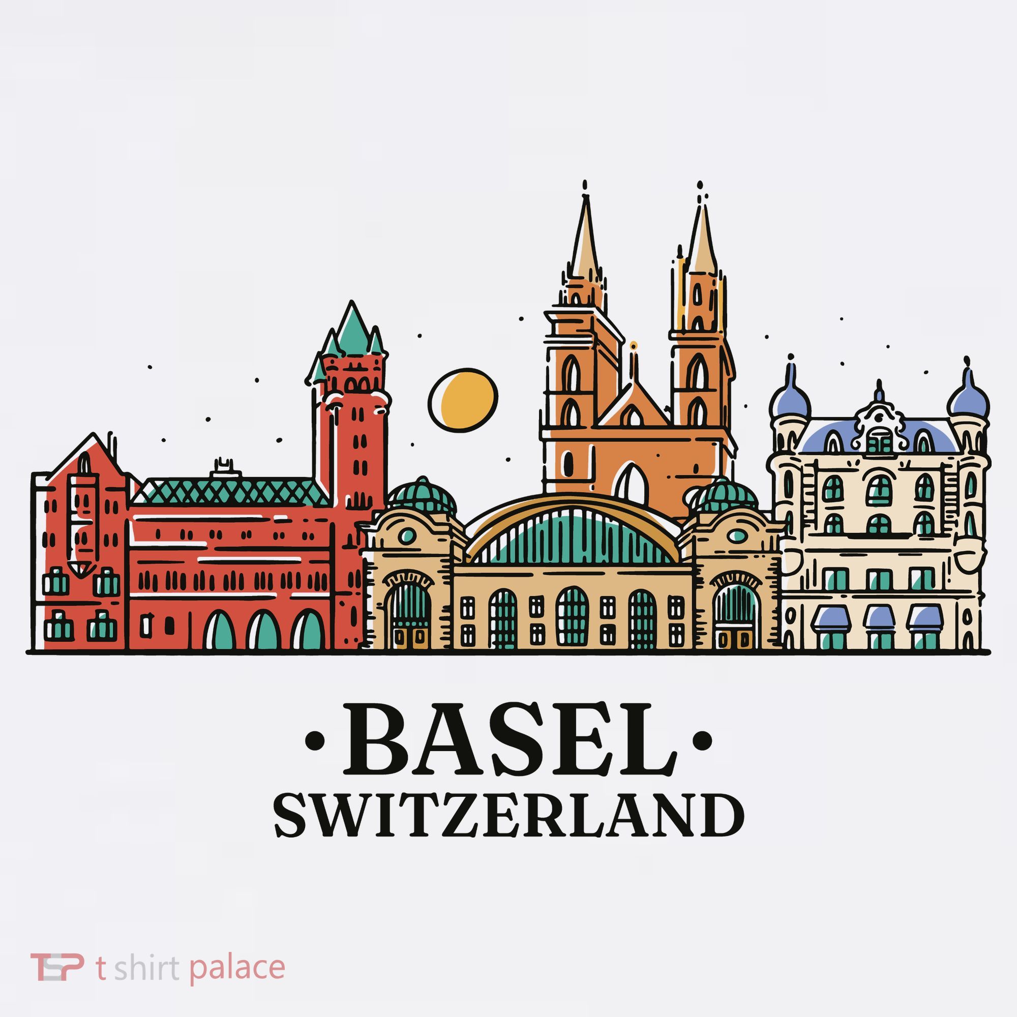 Basel Switzerland Skyline Apron
