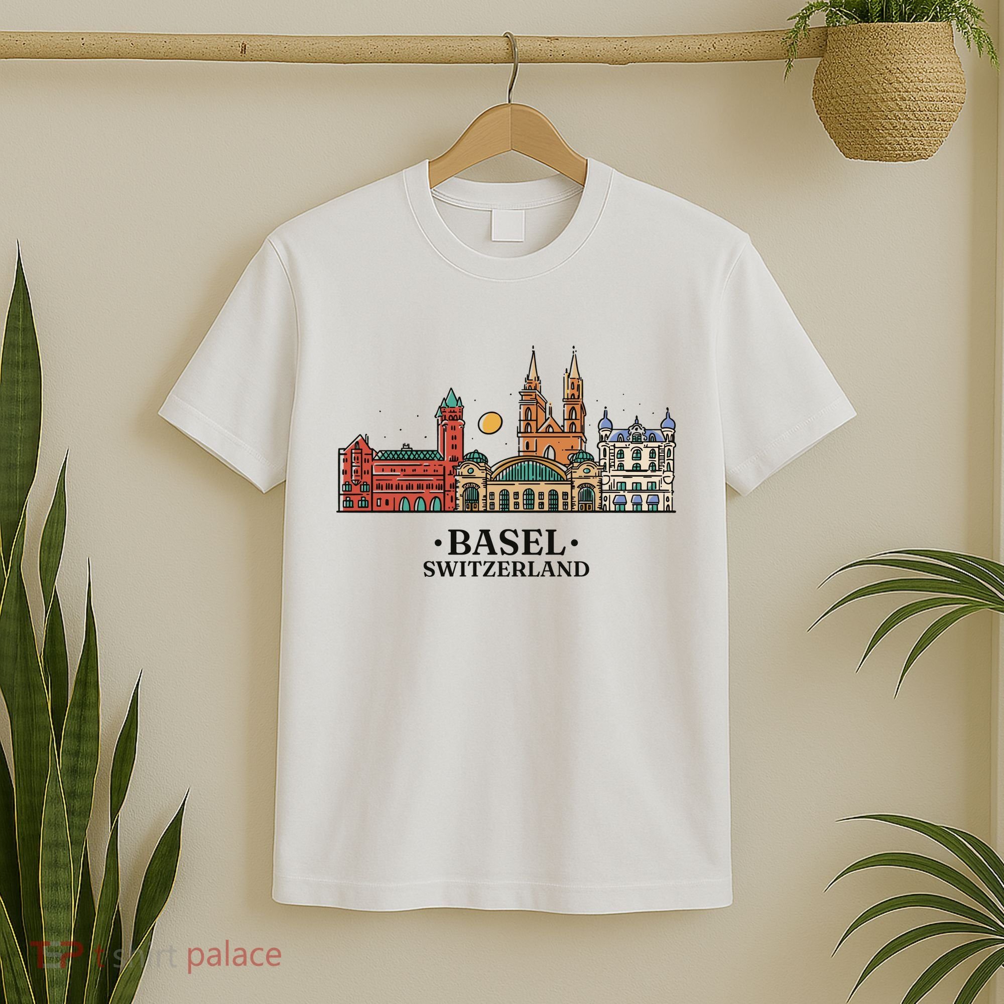 Basel Switzerland Skyline T-Shirt