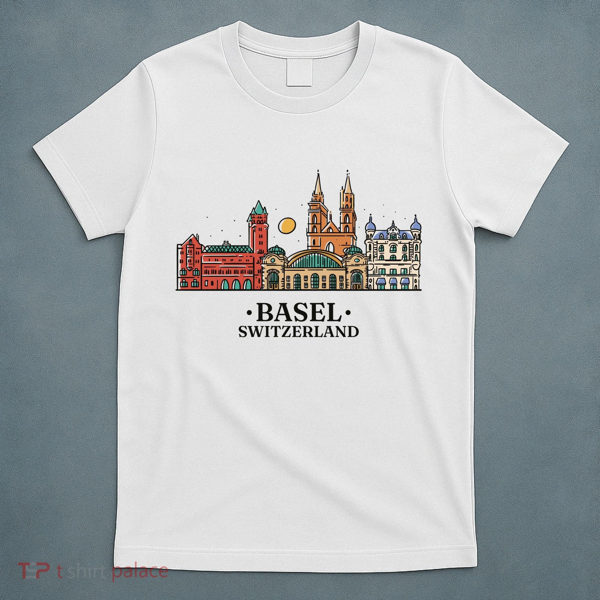 Basel Switzerland Skyline T-Shirt