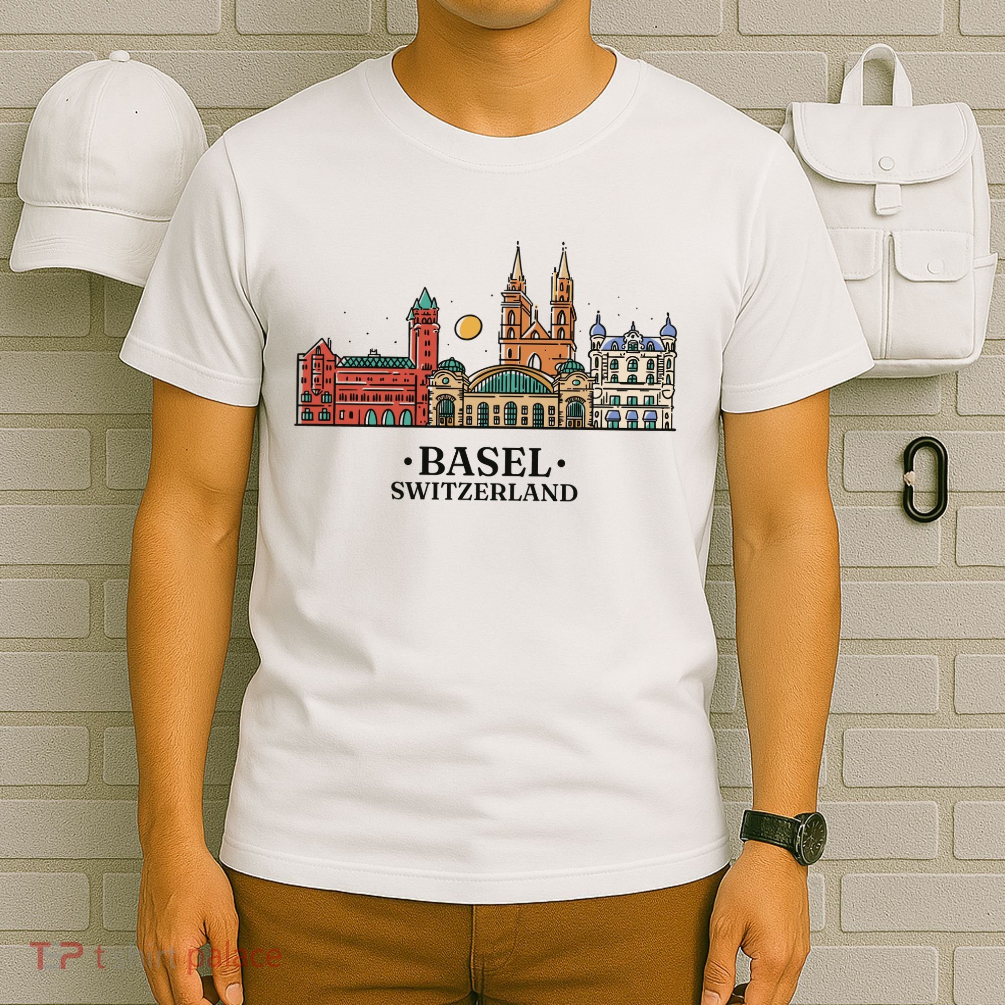 Basel Switzerland Skyline T-Shirt