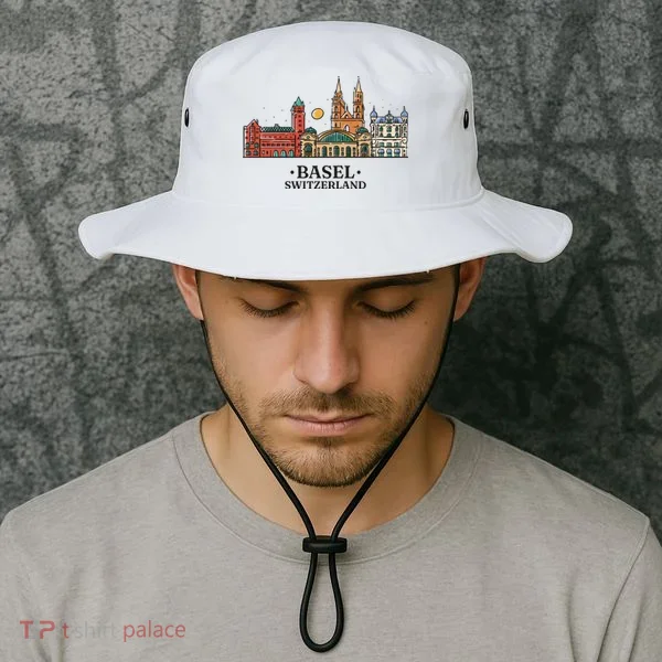 Basel Switzerland Skyline Bucket Hat