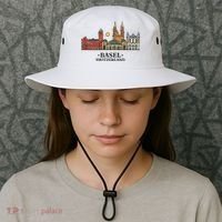 Basel Switzerland Skyline Bucket Hat thumb 3
