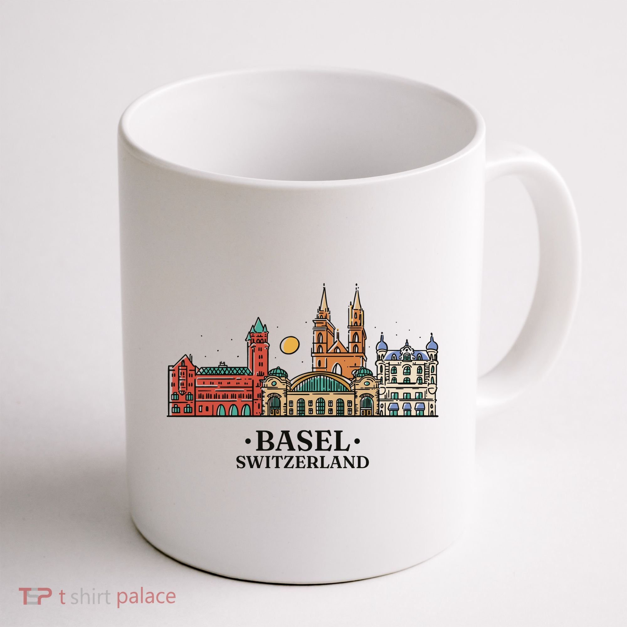 Basel Switzerland Skyline Coffee Mug