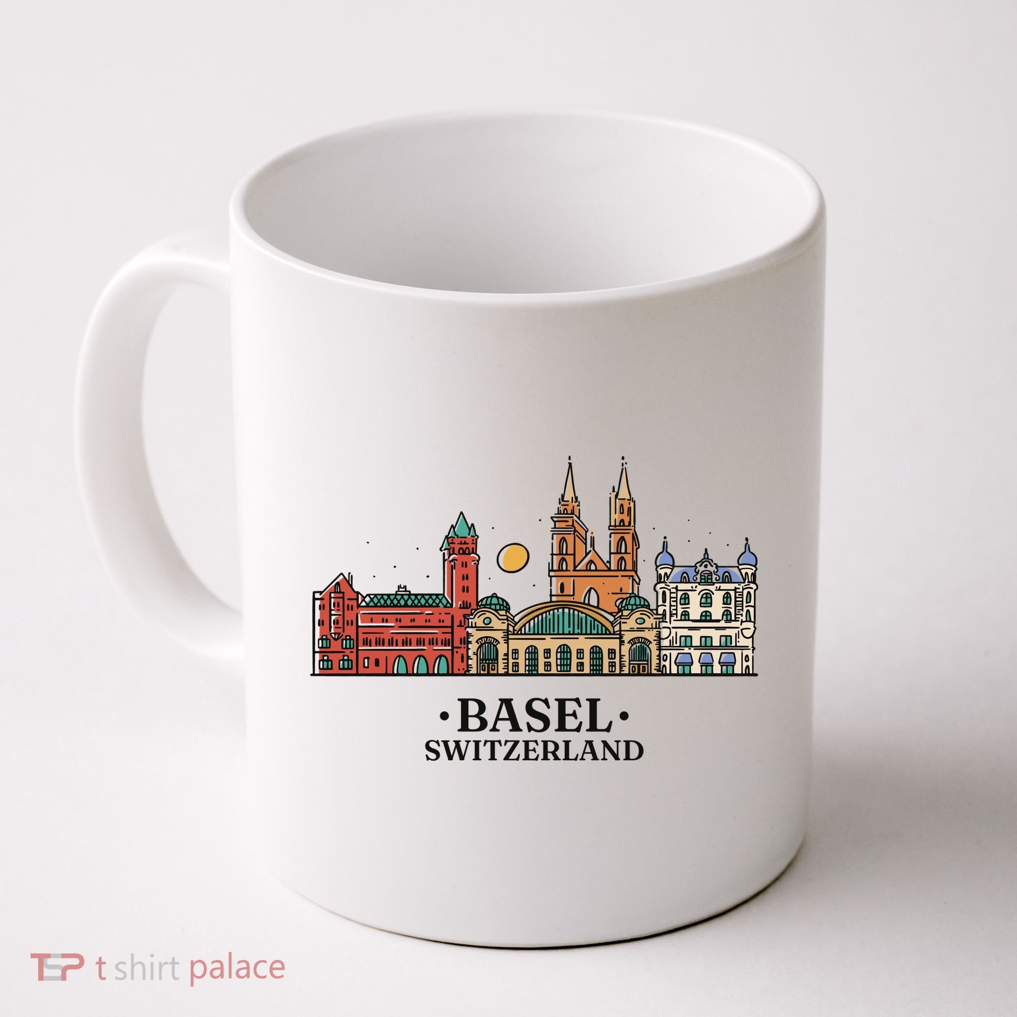 Basel Switzerland Skyline Coffee Mug